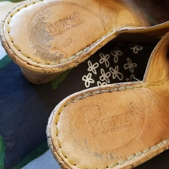 💕BORN💕 Cork Platform Wedge Sandal Patent Leather - Picture 9 of 12